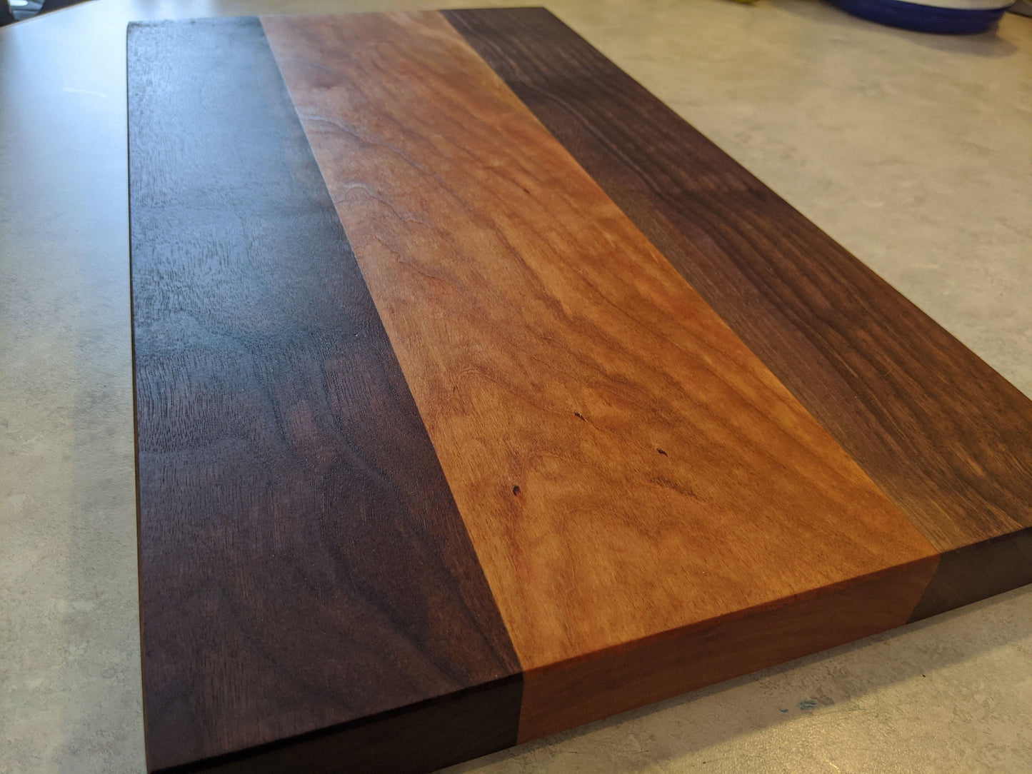 Walnut and Cherry Face Grain Wood Cutting Board