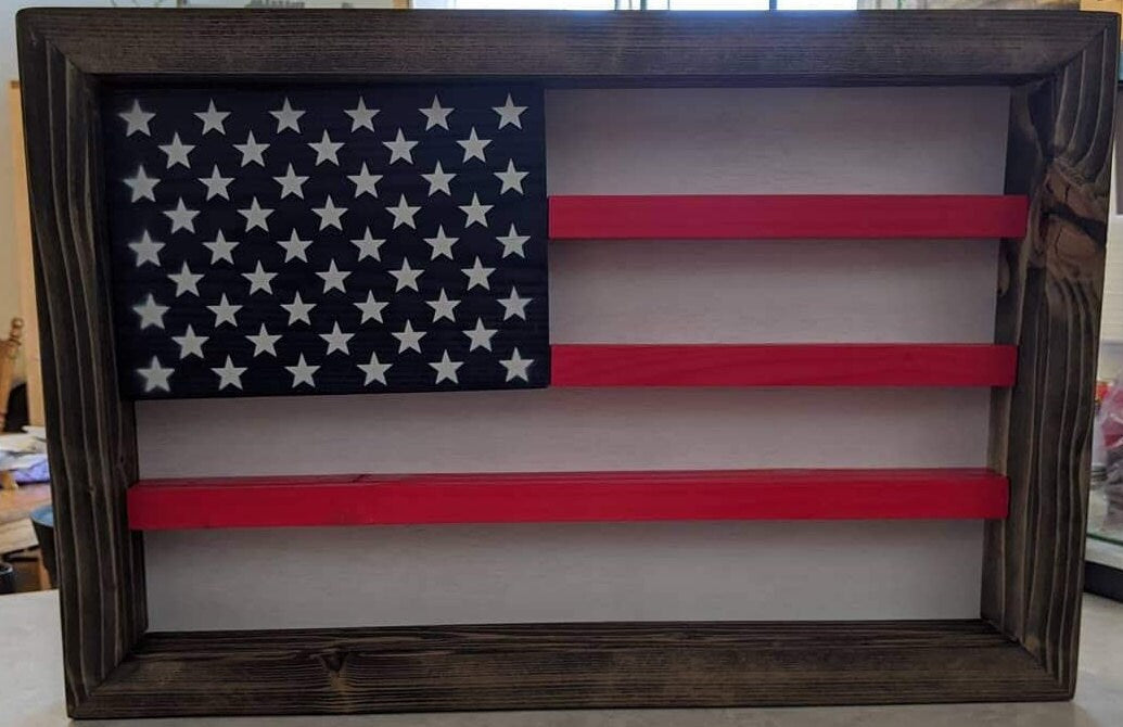 Customizable Challenge Coin Flag Display