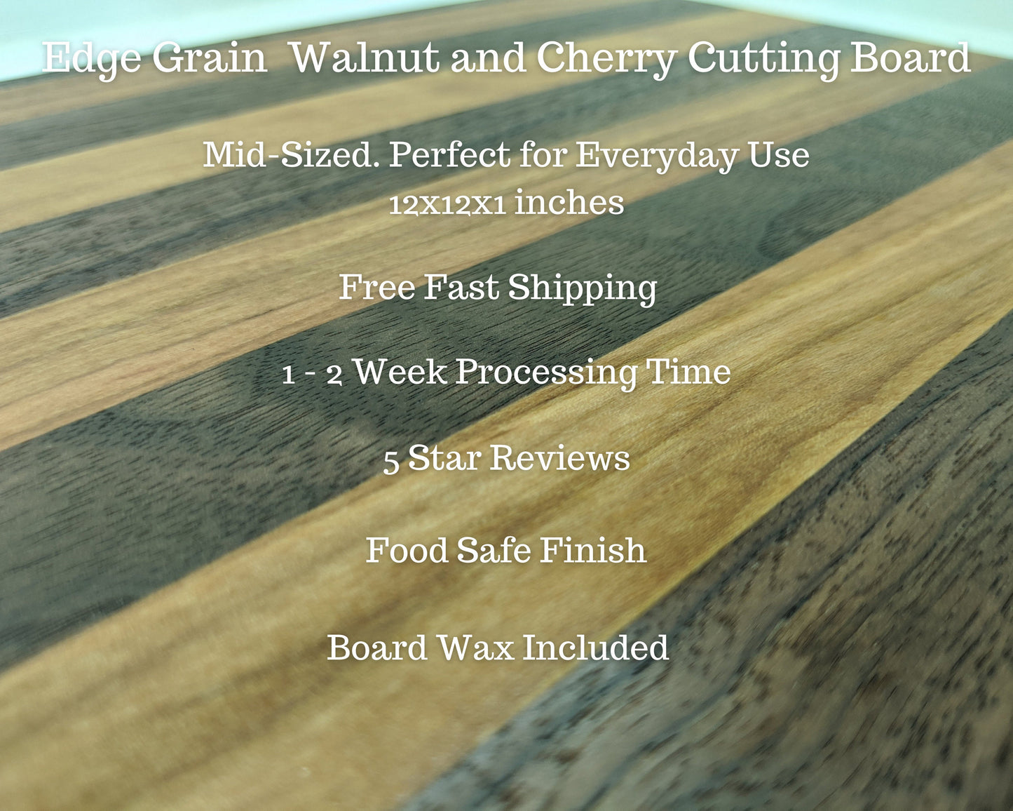 Walnut and Cherry Edge Grain Cutting Board