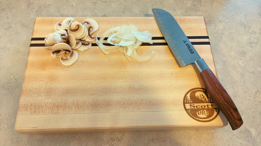 Edge Grain Maple Cutting Board with Walnut Accent