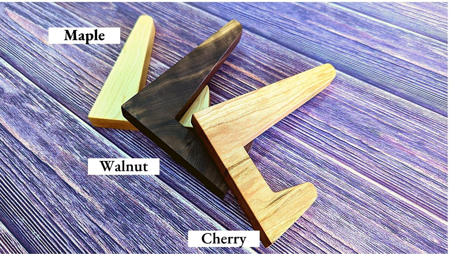 Cutting Board Holders, Walnut, Cherry, or Maple