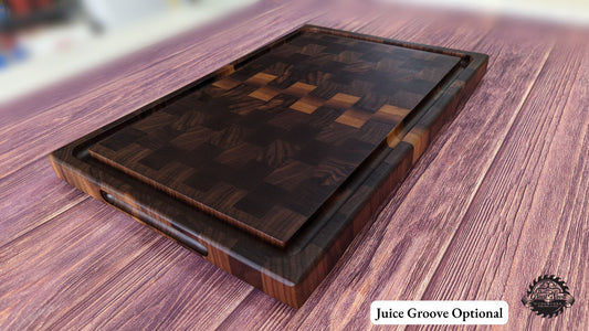 Large End-Grain Walnut Cutting Board 20" x 13" x 1-1/4"