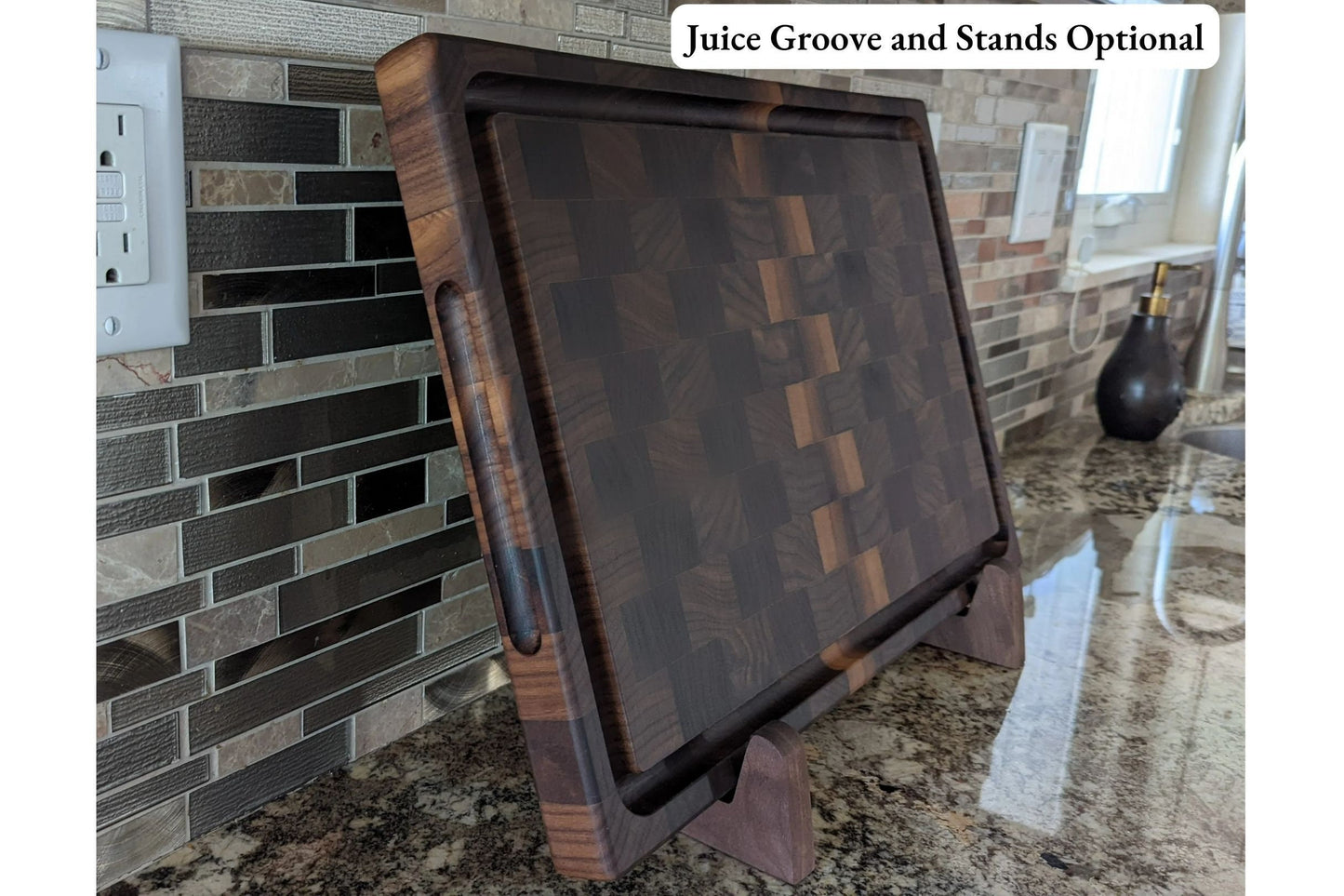 Large End-Grain Walnut Cutting Board 20" x 13" x 1-1/4"